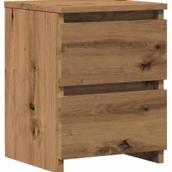 VIDAXL - Table de chevet chêne artisanal 30x30x40 cm bois d'ingénierie