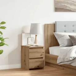 VIDAXL - Table de chevet chêne artisanal 30x30x40 cm bois d'ingénierie