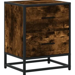 VIDAXL - Table de chevet chêne fumé 40x31x50 cm bois d'ingénierie