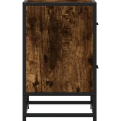 VIDAXL - Table de chevet chêne fumé 40x31x50 cm bois d'ingénierie