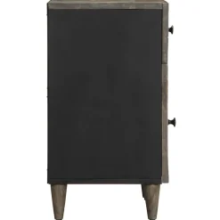 VIDAXL - Table de chevet gris clair 50x33x60 cm bois de manguier massif