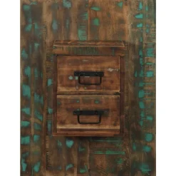 VIDAXL - Table de chevet multicolore 60x32x80 cm bois de récupération