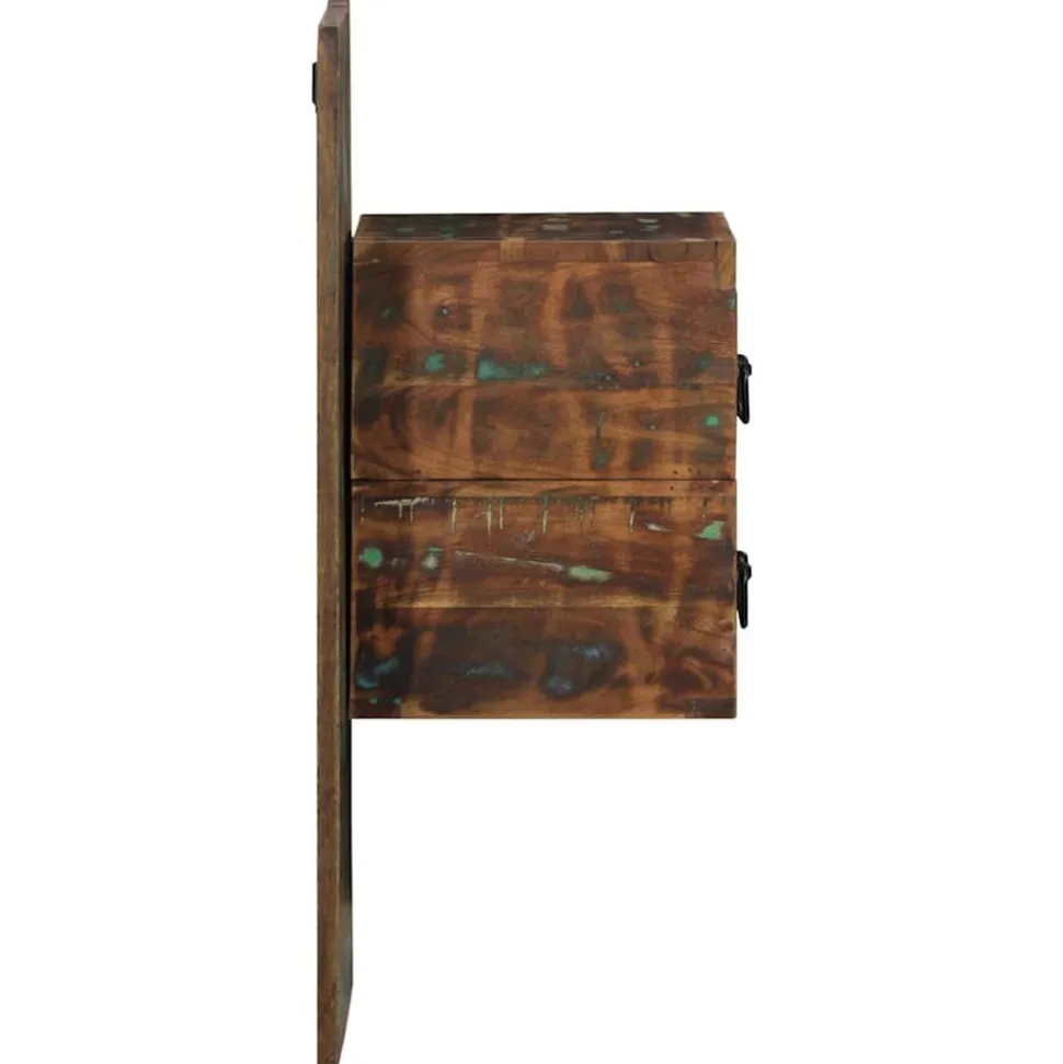 VIDAXL - Table de chevet multicolore 60x32x80 cm bois de récupération