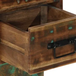 VIDAXL - Table de chevet multicolore 60x32x80 cm bois de récupération