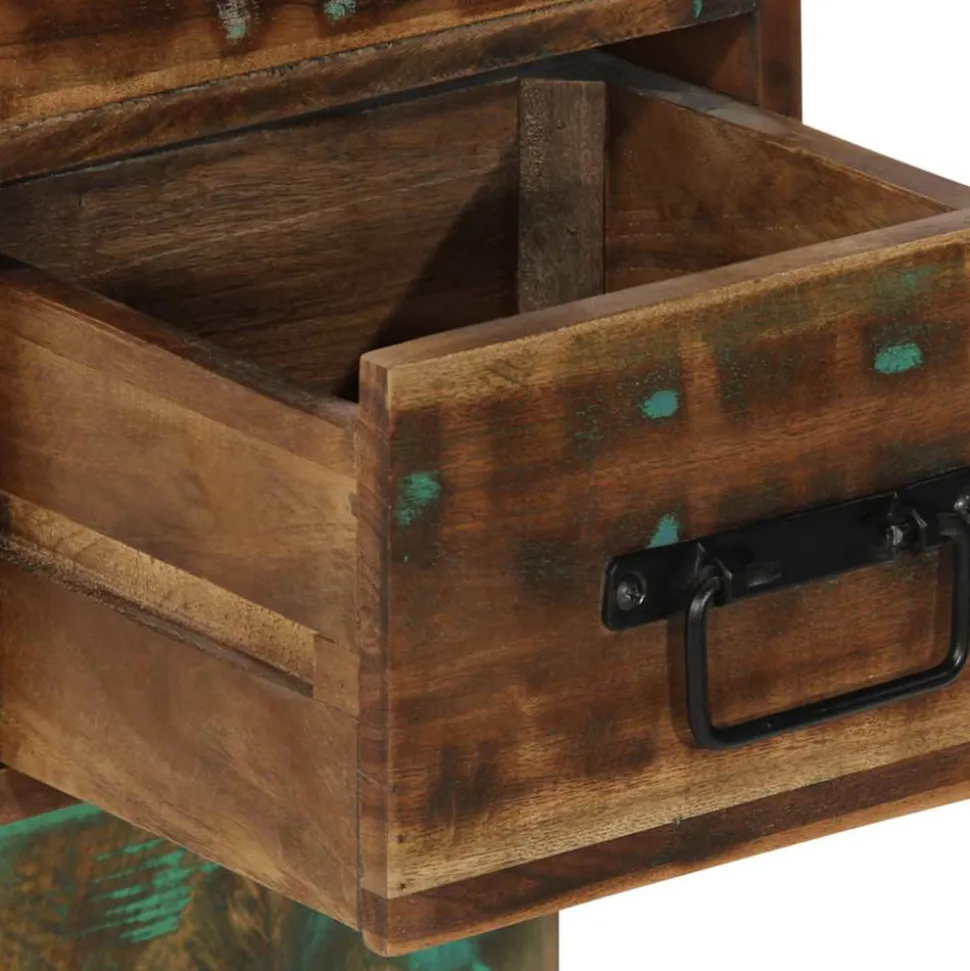 VIDAXL - Table de chevet multicolore 60x32x80 cm bois de récupération