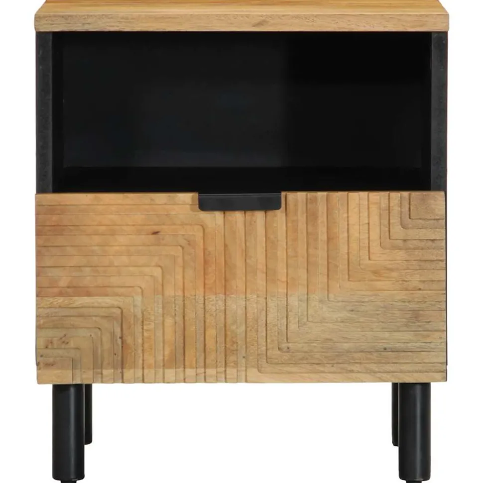 VIDAXL - Table de chevet marron 40x33x46 cm bois de manguier solide
