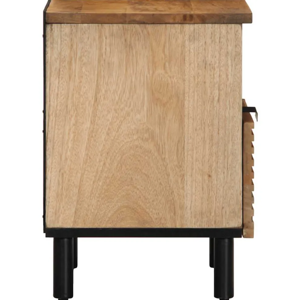 VIDAXL - Table de chevet marron 40x33x46 cm bois de manguier solide