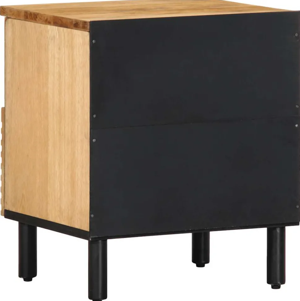 VIDAXL - Table de chevet marron 40x33x46 cm bois de manguier solide