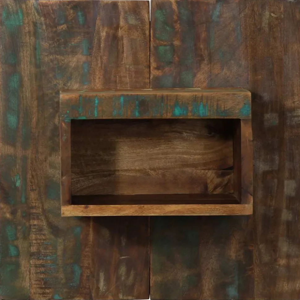 VIDAXL - Table de chevet multicolore 50x27x50 cm bois de récupération