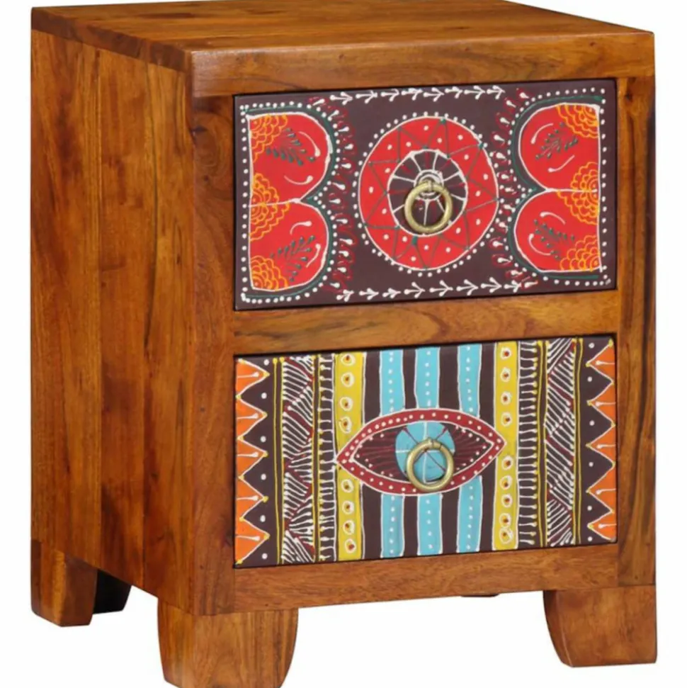 VIDAXL - Table de chevet 35x35x45 cm bois d acacia massif