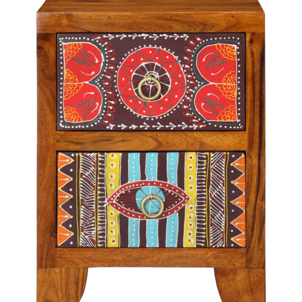 VIDAXL - Table de chevet 35x35x45 cm bois d acacia massif