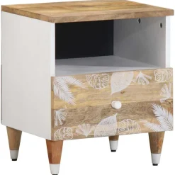 VIDAXL - Table de chevet 40x33x46 cm bois de manguier solide