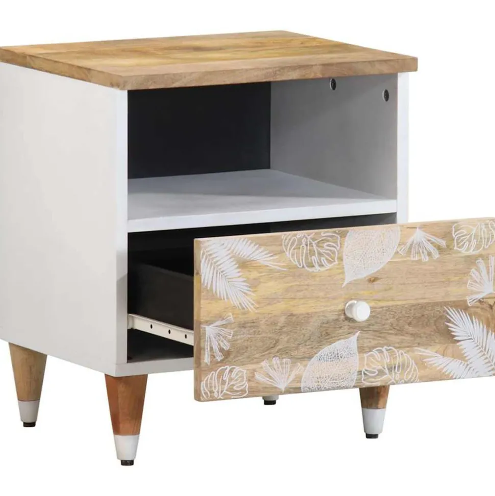 VIDAXL - Table de chevet 40x33x46 cm bois de manguier solide