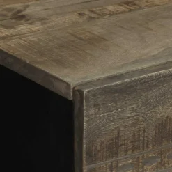 VIDAXL - Tables chevet 2 pcs gris clair 40x33x46 cm bois manguier solide