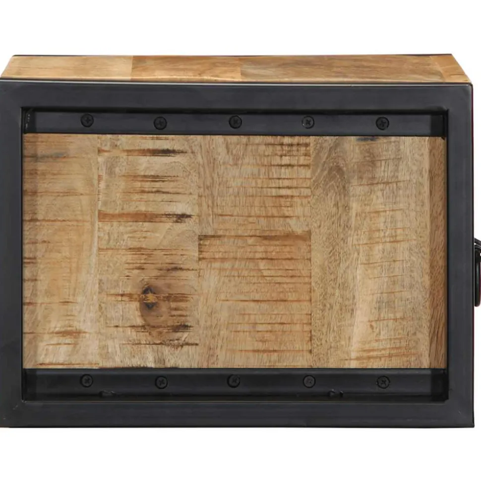 VIDAXL - Tables de chevet 2 pcs 40x35x25 cm bois de manguier massif brut