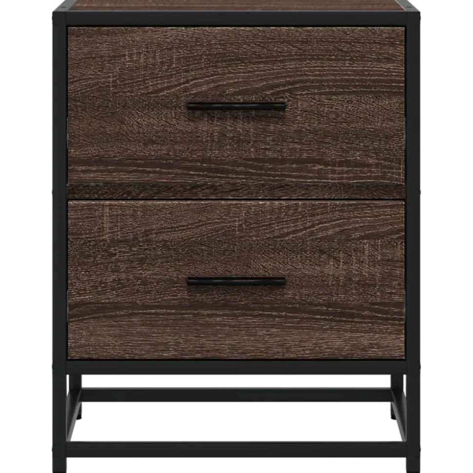 VIDAXL - Tables de chevet 2 pcs chêne marron 40x31x50 cm bois ingénierie