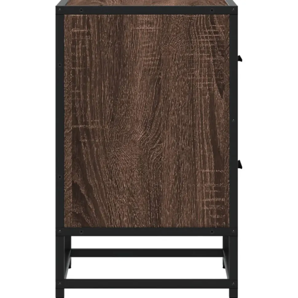 VIDAXL - Tables de chevet 2 pcs chêne marron 40x31x50 cm bois ingénierie