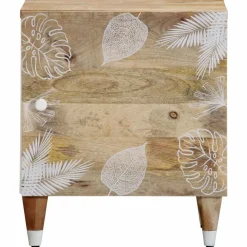 VIDAXL - Tables de chevet 2 pcs 40x33,5x46 cm bois de manguier solide