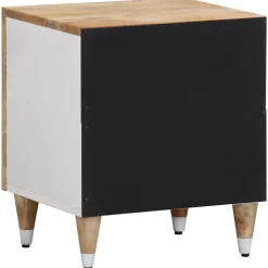 VIDAXL - Tables de chevet 2 pcs 40x33,5x46 cm bois de manguier solide