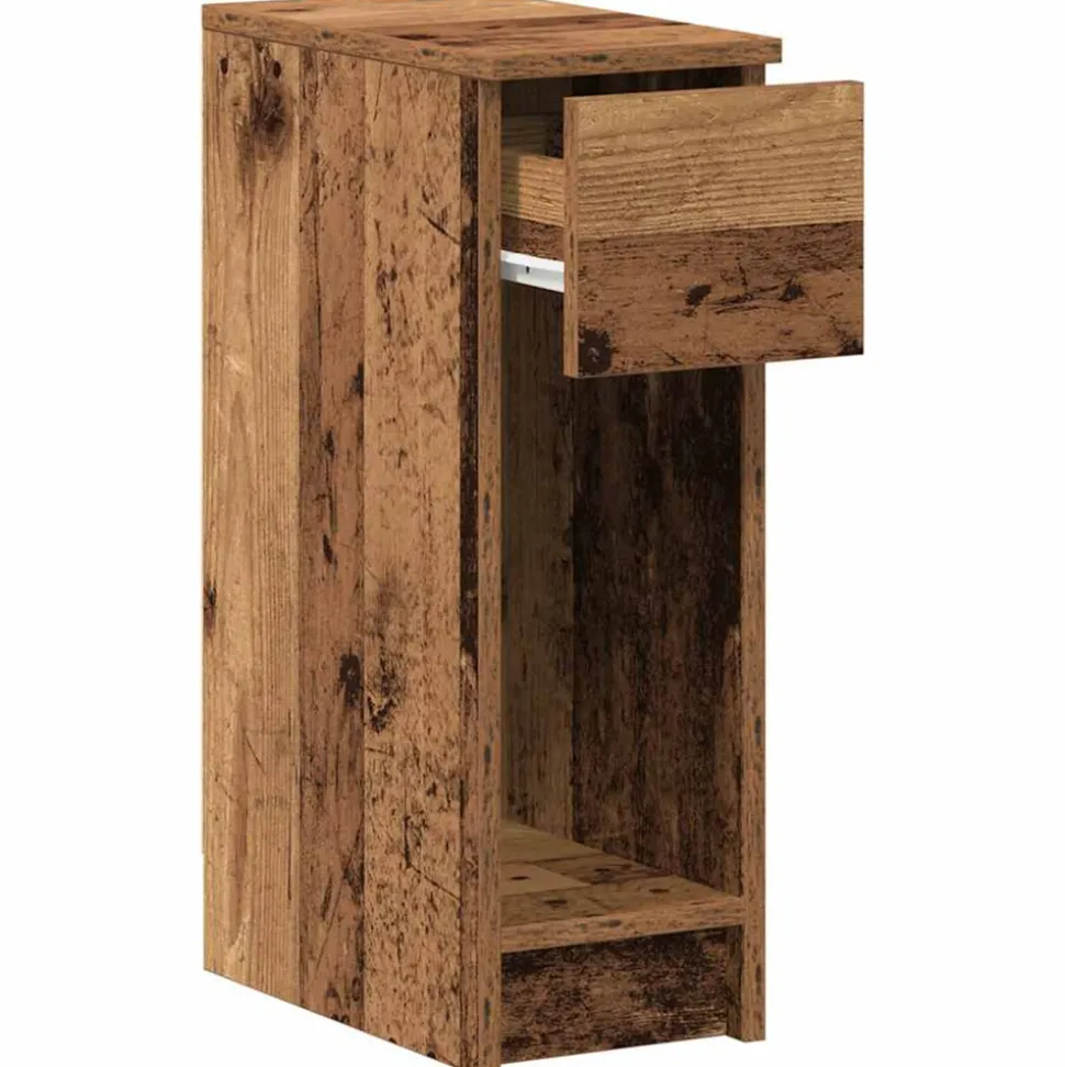 VIDAXL - Tables de chevet avec tiroir 2 pcs vieux bois 20x36x60 cm