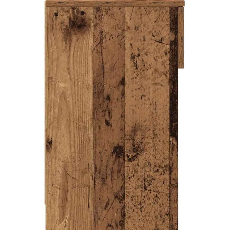 VIDAXL - Tables de chevet avec tiroir 2 pcs vieux bois 20x36x60 cm