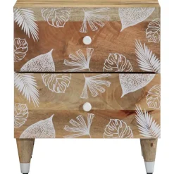 VIDAXL - Tables de chevet 2 pcs 40x33,5x46 cm bois de manguier solide