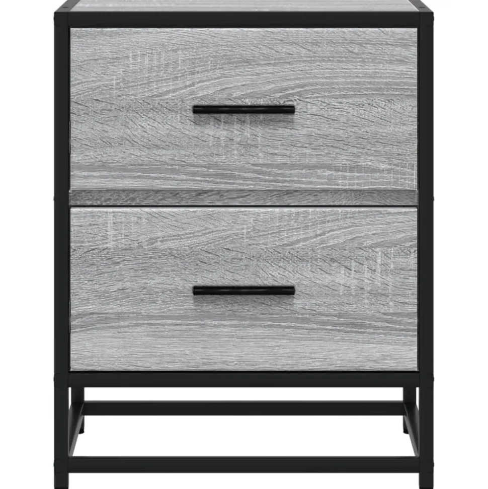 VIDAXL - Tables de chevet 2 pcs sonoma gris 40x31x50 cm bois ingénierie