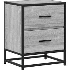 VIDAXL - Tables de chevet 2 pcs sonoma gris 40x31x50 cm bois ingénierie