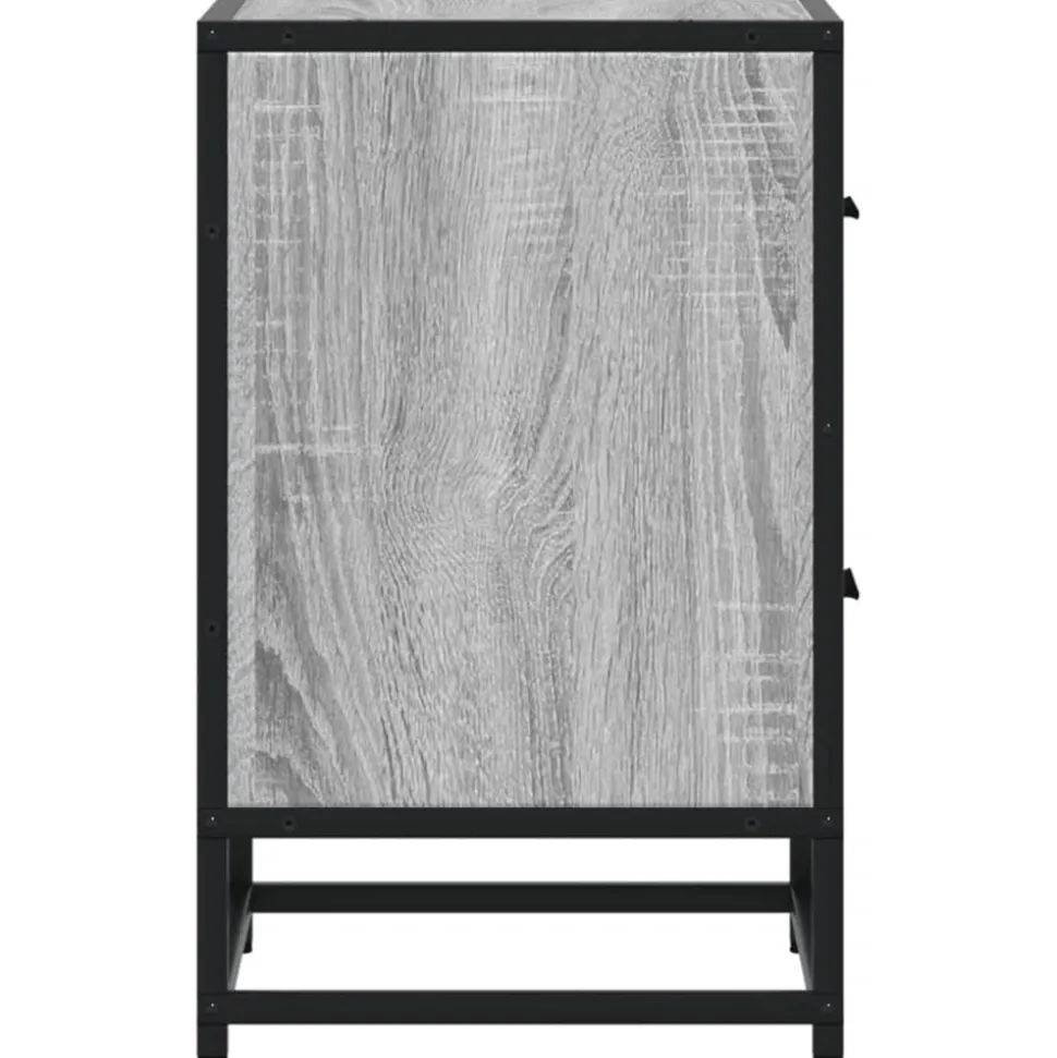 VIDAXL - Tables de chevet 2 pcs sonoma gris 40x31x50 cm bois ingénierie