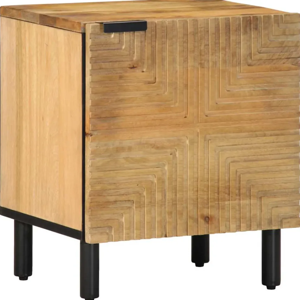 VIDAXL - Tables de chevet 2 pcs 40x33x46 cm bois de manguier solide