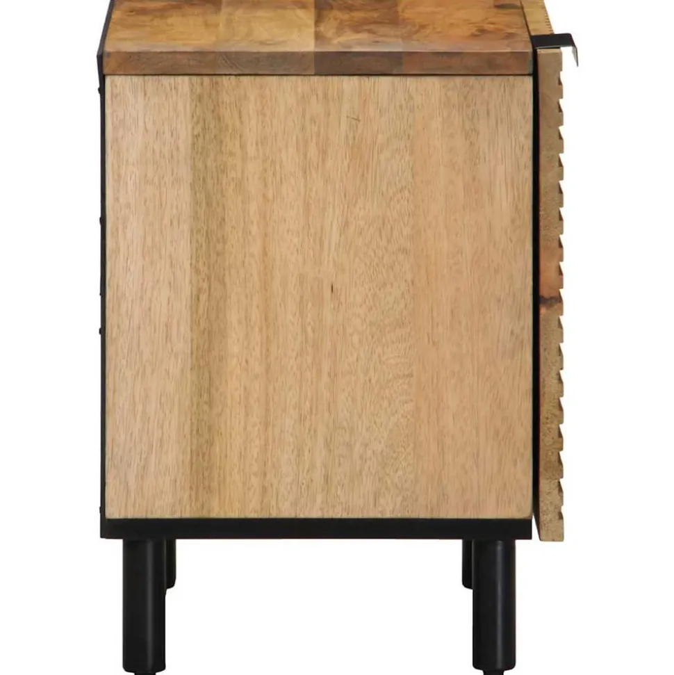 VIDAXL - Tables de chevet 2 pcs 40x33x46 cm bois de manguier solide