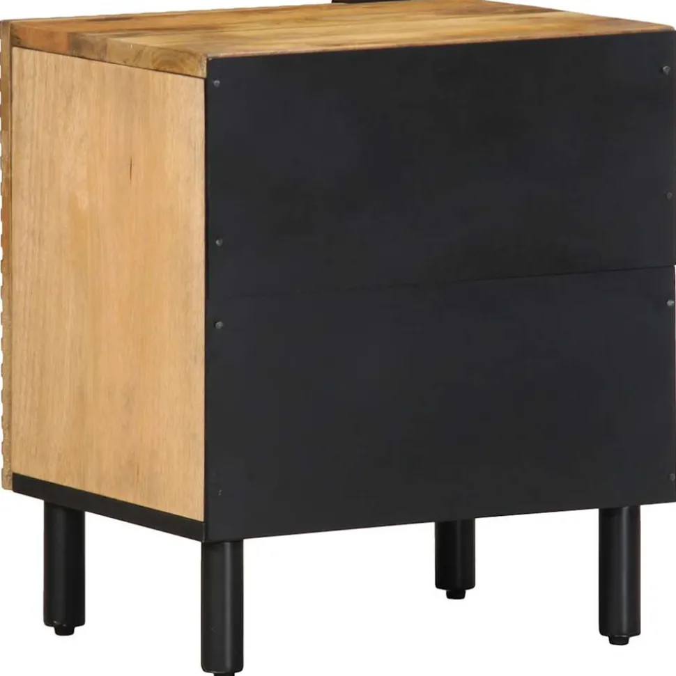 VIDAXL - Tables de chevet 2 pcs 40x33x46 cm bois de manguier solide