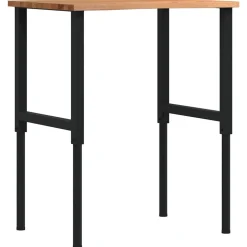 VIDAXL - Établi marron clair 80x60x(71,5-98) cm bois de chêne massif