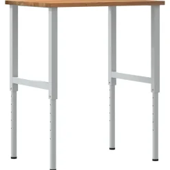 VIDAXL - Établi marron clair 80x60x(71,5-98) cm bois de chêne massif