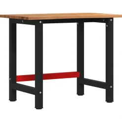 VIDAXL - Établi marron clair 100x60x81,5 cm bois de chêne massif