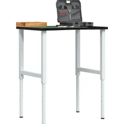 VIDAXL - Établi marron foncé 80x60x(71,5-98) cm bois de chêne massif