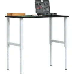 VIDAXL - Établi marron foncé 100x60x(71,5-98) cm bois de chêne massif