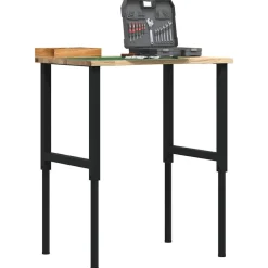 VIDAXL - Établi 80x60x(71,5-98) cm bois de chêne massif