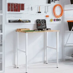 VIDAXL - Établi 100x60x(71,5-98) cm bois de chêne massif