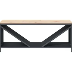 VIDAXL - Étagère à bois de chauffage avec plateau en bois anthracite