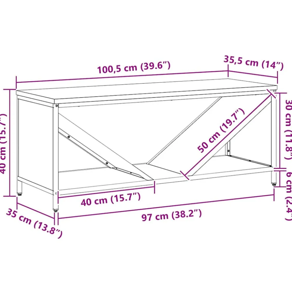 VIDAXL - Étagère à bois de chauffage avec plateau en bois anthracite