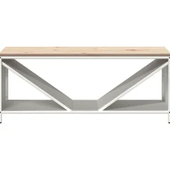 VIDAXL - Étagère à bois de chauffage avec plateau en bois blanc