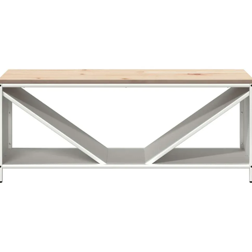 VIDAXL - Étagère à bois de chauffage avec plateau en bois blanc