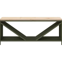 VIDAXL - Étagère à bois de chauffage avec plateau en bois vert olive