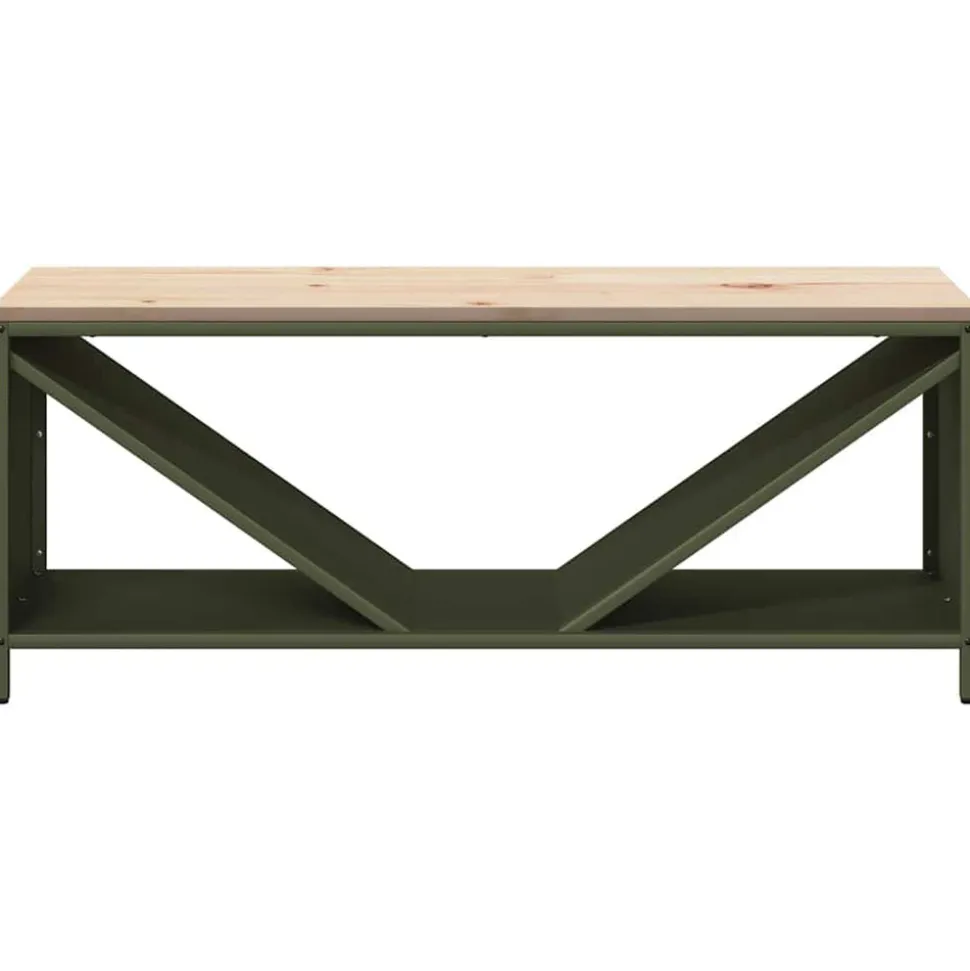 VIDAXL - Étagère à bois de chauffage avec plateau en bois vert olive