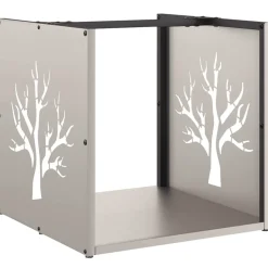 VIDAXL - Étagère à bois 40x40x40 cm acier résistant aux intempéries