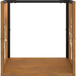 VIDAXL - Étagère à bois 40x40x40 cm acier résistant aux intempéries