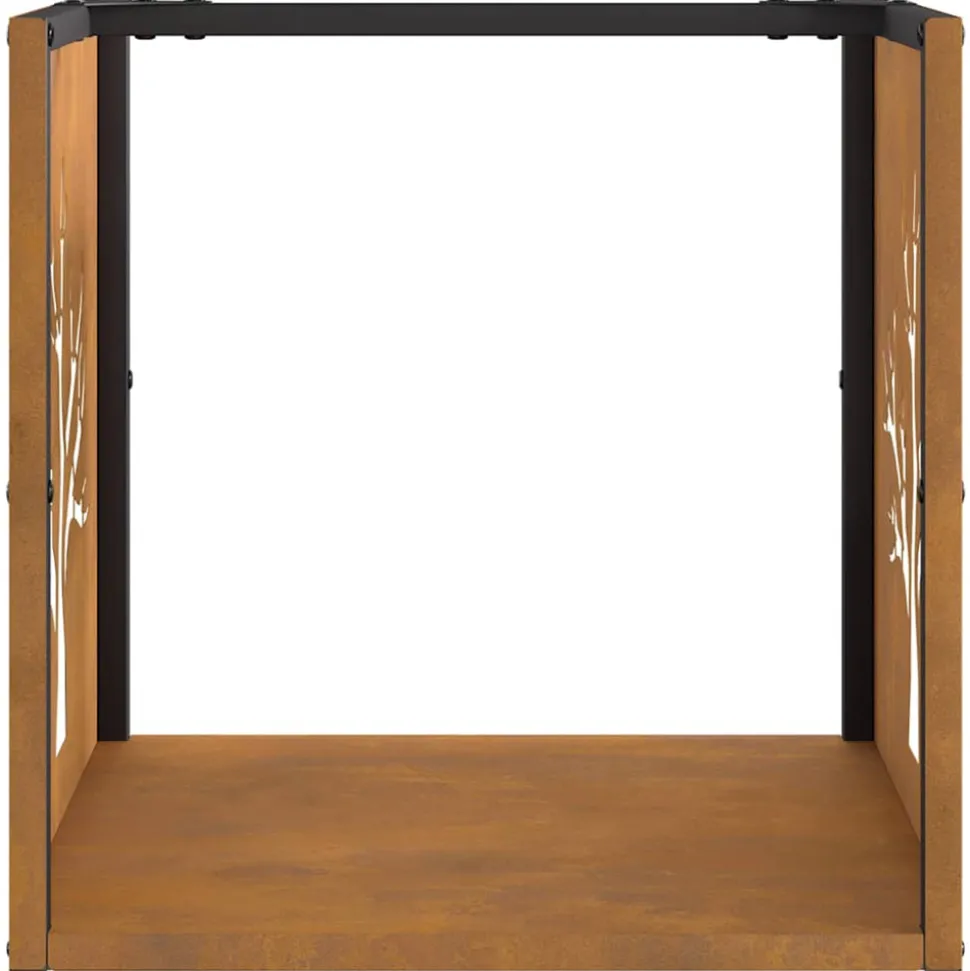 VIDAXL - Étagère à bois 40x40x40 cm acier résistant aux intempéries