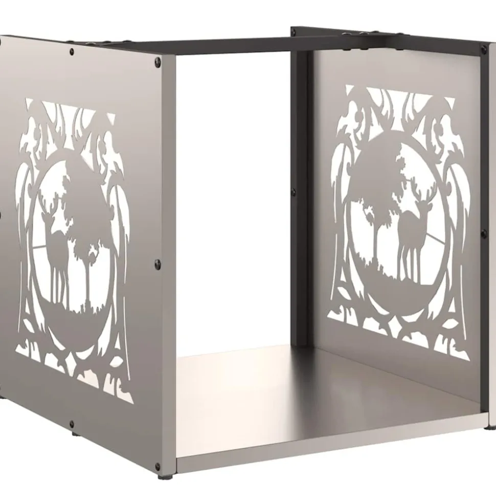 VIDAXL - Étagère à bois 40x40x40 cm acier résistant aux intempéries