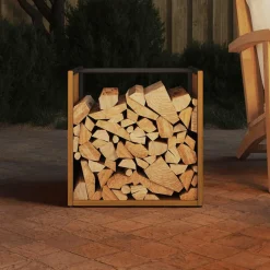 VIDAXL - Étagère à bois 40x40x40 cm acier résistant aux intempéries